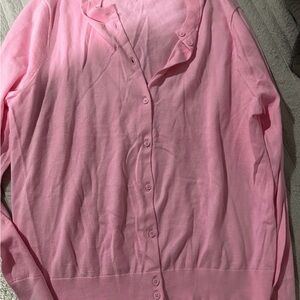 Pink Button-Up Cardigan